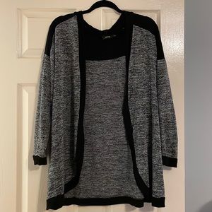 Apt. 9 Black and white Marled Cardigan